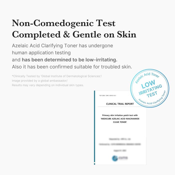 تونر آزلائیک اسید و نیاسینامید مدی کیوب ضدالتهاب، قرمزی و روشن کننده پوست